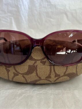 COACH STACIA Purple Women's Sunglasses 🕶️
